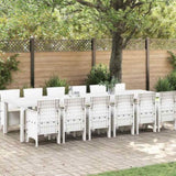 Garden Dining Set 13 pcs White Polt rattan 3378786