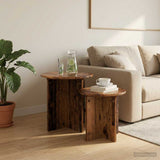Side Table Set 2 pcs Old Wood Engineered Wood 8001017