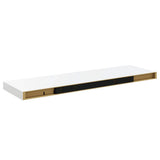 Floating Wall Shelves 2 pcs High Gloss White 80x23.5x3.8 cm MDF 323752