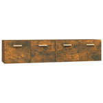 Wall Cabinets 2 pcs Smoked Oak 80x35x36.5 cm Engineered Wood 3115649