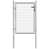 Garden Gate Galvanised Steel 100x100 cm Silver 144756