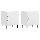 Bedside Cabinet 2 pcs High Gloss White 43 x 34.5 x 50 cm 894804