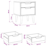 Bedside Cabinet Caramel 40 x 35 x 48 cm Solid Pine Wood 42020931