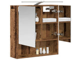 Bathroom Mirror Cabinet with Shelf Old Wood 50 x 14.5 x 70 cm 889213