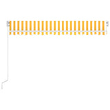 Manual Retractable Awning 450x300 cm Yellow and White 3068918