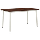 120 x 90 x 75 cm Solid Acacia Wood Dark Brown and White 937545