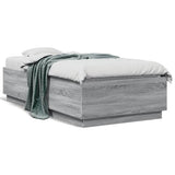 Bed Frame without Mattress Grey Sonoma 75x190 cm Small Single 3209763