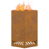 Smokeless Fire Pit Brown 38 x 38 x 51 cm Weathering Steel 858985