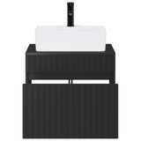 Bathroom Furniture Set Black Engineered Wood 3404291