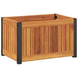 Garden Planter 45x30x27.5 cm Solid Wood Acacia and Steel 367613