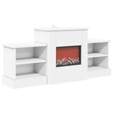 Electric Fireplace White 110 x 30 x 50 cm Engineered wood 8021159