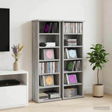 CD Cabinet 2 pcs Grey Sonoma 32 x 17 x 92 cm Engineered Wood 8012757