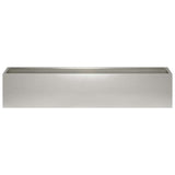 Garden Planter 2 pcs Silver 100 x 20 x 20 cm Stainless Steel 8005185
