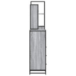 ZNTS 4 Piece Bathroom Furniture Set Grey Sonoma Engineered Wood 3301263