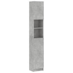 ZNTS Bathroom Cabinet Concrete Grey 32x25.5x190 cm Engineered Wood 802880