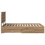 Bed Frame with Drawer Artisan Oak 120 x 200 cm Engineered Wood 3411331