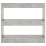 ZNTS Book Cabinet/Room Divider Concrete Grey 80x30x72 cm 811695