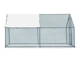 10 x 10 ft Large Metal Chicken Coop, Walk-in Poultry Cage Chicken Hen Run House with Waterproof 97159407