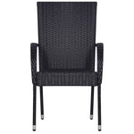 3 Piece Garden Dining Set Black 3099395