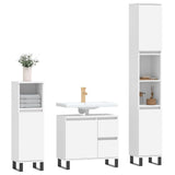 3 Piece Bathroom Furniture Set White Engineered Wood 3190229