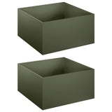 Garden Planter 2 pcs Olive Green 60 x 60 x 30 cm 8005057
