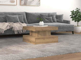 Coffee Table with LED Lights Artisian Oak 50x50x40 cm 857713