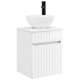 Wall-mounted Sink Vanity High Gloss White 39 x 35 x 63 cm 890546