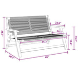 Garden Furniture Black 122 x 78 x 73 cm Solid Acacia Wood 367823