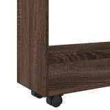 Narrow Storage Trolley 3 Tier Brown Oak Engineered Wood 855256