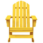 Garden Adirondack Rocking Chair Solid Fir Wood Yellow 315884