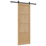 Sliding Door Manual Natural and black 73.5 x 211 cm 3333272