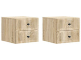 Wall-Mounted Bedside Cabinet 2 pcs Sonoma Oak 33 x 34.5 x 40 cm 897960