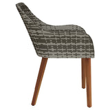 Garden Chair 2 pcs Grey 62.5 x 55 x 82 cm Poly Rattan 42006214