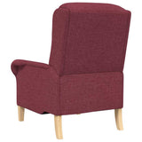 Armchair Wine red 76 x 94 x 102 cm Fabric 42009843