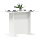 Dining Table White 110 x 60 x 75 cm Engineered Wood 863160