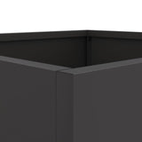 Planters 2 pcs Black 49x47x46 cm Steel 841560
