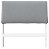 Upholstered Headboard Light Grey 100 cm Solid Pine Wood 879303