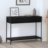 Console Table Black oak 100 x 34.5 x 75 cm Engineered wood 883512