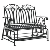 Glider Bench Black Steel Medium Glider Bench Rectangular 318833