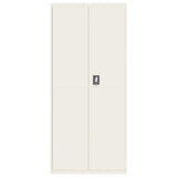 File Cabinet White 90x40x200 cm Steel 339760