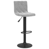 Bar Stools 2 pcs Light Grey Velvet 333731