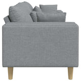 Fabric Sofa with Cushion Light Grey 208 cm Fabric 3335143