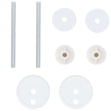 WC Toilet Seats 2 pcs with Lids MDF Bamboo Design 276995