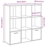 Book Cabinet Old Wood 98x29x97.5 cm Engineered Wood 855966