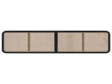 Headboard with Headboard Black 200 x 55 x 3 cm Rattan 42011573