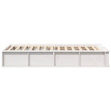 Bed Frame White 75 x 190 cm Solid Pine Wood 872762