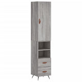 Highboard Grey Sonoma 34.5x34x180 cm Engineered Wood 3198895