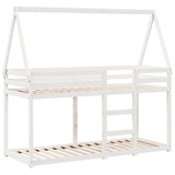 Bunk Bed without Mattress White 90x200 cm Solid Wood Pine 3282077