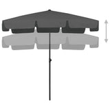 314729 Beach Parasol Anthracite 200x125 cm