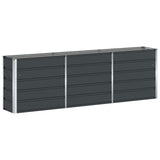 Planter Anthracite 240 x 40 x 75 cm Steel 42018189